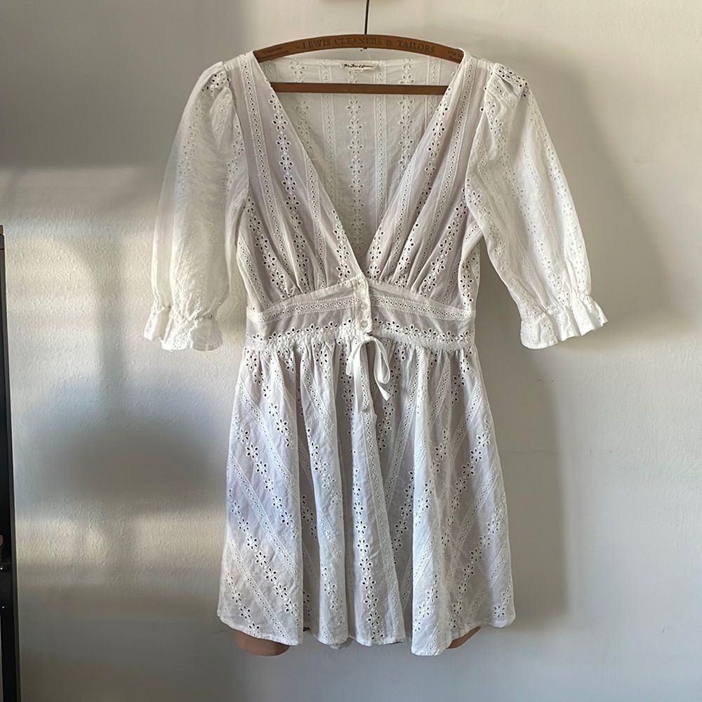 For Love and Lemons Eyelet Mini Dress